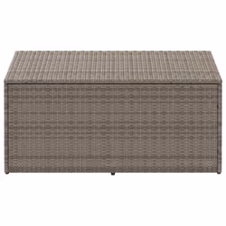 vidaXL Garden Storage Box Beige 110x50x58 cm Poly Rattan garden storage box - grey