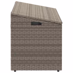 vidaXL Garden Storage Box Beige 110x50x58 cm Poly Rattan garden storage box - grey - Additional view 4