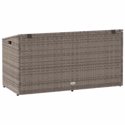 vidaXL Garden Storage Box Beige 110x50x58 cm Poly Rattan garden storage box - grey - Additional view 5
