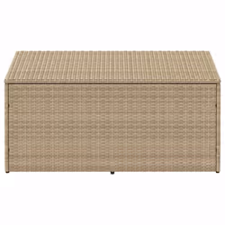 vidaXL Garden Storage Box Beige 110x50x58 cm Poly Rattan garden storage box - beige - Additional view 2