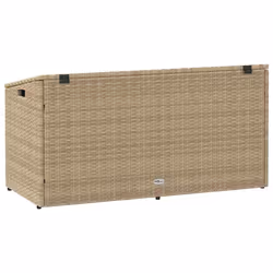 vidaXL Garden Storage Box Beige 110x50x58 cm Poly Rattan garden storage box - beige - Additional view 5