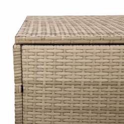 vidaXL Garden Storage Box Beige 110x50x58 cm Poly Rattan garden storage box - beige - Additional view 7