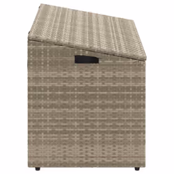 vidaXL Garden Storage Box Beige 110x50x58 cm Poly Rattan garden storage box - light grey - Additional view 4