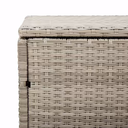 vidaXL Garden Storage Box Beige 110x50x58 cm Poly Rattan garden storage box - light grey - Additional view 7
