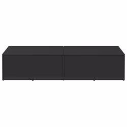 vidaXL Garden Storage Box Black 220x50x58 cm Poly Rattan garden storage box - black - Additional view 2