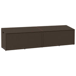vidaXL Garden Storage Box Black 220x50x58 cm Poly Rattan garden storage box - brown