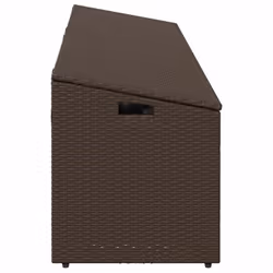 vidaXL Garden Storage Box Black 220x50x58 cm Poly Rattan garden storage box - brown - Additional view 4