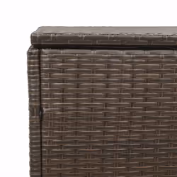 vidaXL Garden Storage Box Black 220x50x58 cm Poly Rattan garden storage box - brown - Additional view 7