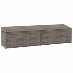 vidaXL Garden Storage Box Black 220x50x58 cm Poly Rattan garden storage box - grey