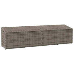 vidaXL Garden Storage Box Black 220x50x58 cm Poly Rattan garden storage box - grey