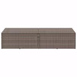 vidaXL Garden Storage Box Black 220x50x58 cm Poly Rattan garden storage box - grey