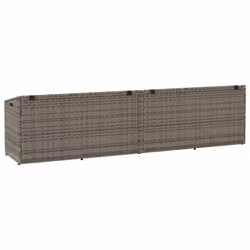 vidaXL Garden Storage Box Black 220x50x58 cm Poly Rattan garden storage box - grey - Additional view 5