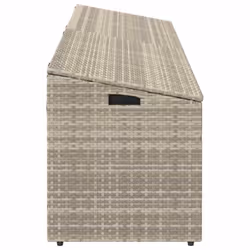 vidaXL Garden Storage Box Black 220x50x58 cm Poly Rattan garden storage box - light grey - Additional view 4