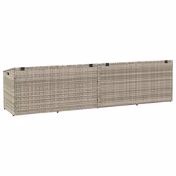 vidaXL Garden Storage Box Black 220x50x58 cm Poly Rattan garden storage box - light grey - Additional view 5