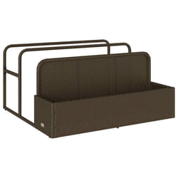 vidaXL Poolside Float Storage Brown 110x100x57 cm Poly Rattan poolside storage
