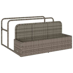 vidaXL Poolside Float Storage Grey 110x100x57 cm Poly Rattan poolside storage