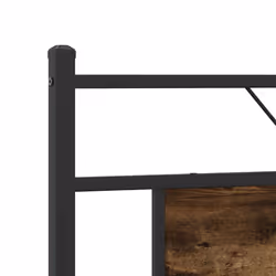 vidaXL Metal Bed Frame without Mattress double bed - smoked oak, 160 x 200 cm - Additional view 8