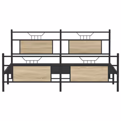 vidaXL Metal Bed Frame without Mattress Sonoma Oak 180x200 cm Super King - Additional view 5