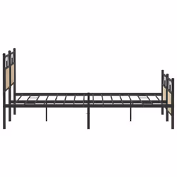 vidaXL Metal Bed Frame without Mattress Sonoma Oak 180x200 cm Super King - Additional view 6