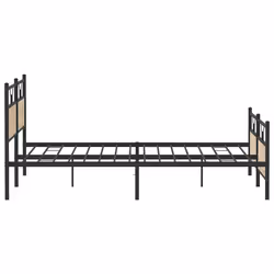 vidaXL Metal Bed Frame without Mattress Sonoma Oak 193x203 cm double bed - Additional view 6