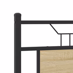vidaXL Metal Bed Frame without Mattress Sonoma Oak 193x203 cm double bed - Additional view 8