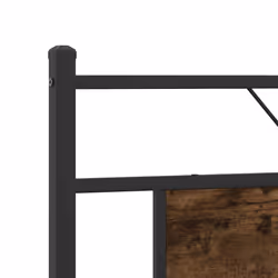 vidaXL Metal Bed Frame without Mattress Smoked Oak 183x213 cm double bed - Additional view 8