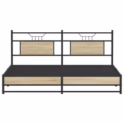 vidaXL Metal Bed Frame without Mattress Sonoma Oak 183x213 cm double bed - Additional view 5