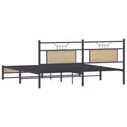 vidaXL Metal Bed Frame without Mattress Sonoma Oak 183x213 cm double bed - Additional view 7