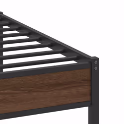 vidaXL Metal Bed Frame without Mattress Brown Oak 193x203 cm double bed - Additional view 9
