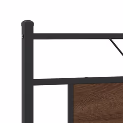 vidaXL Metal Bed Frame without Mattress Brown Oak 183x213 cm double bed - Additional view 8