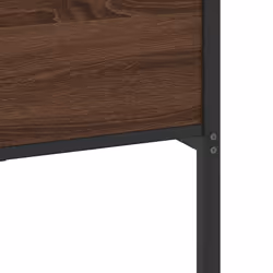 vidaXL Metal Bed Frame without Mattress Brown Oak 183x213 cm double bed - Additional view 9