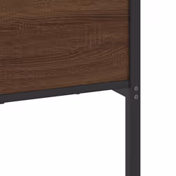 vidaXL Metal Bed Frame without Mattress Brown Oak 193x203 cm double bed - Additional view 9