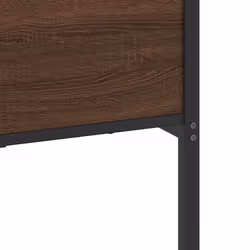 vidaXL Bed Frame without Mattress Engineered Wood - brown oak, 200 x 200 cm - Additional view 9