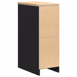 vidaXL Garage Storage Cabinet Solid Wood Pine cabinet - black, 30 x 51 x 85 cm/ 1 pcs - Additional view 6