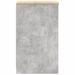 vidaXL Garage Storage Cabinet Smoked Oak 30x51x85 cm Solid Wood Pine cabinet - concrete grey, 30 x 51 x 85 cm - Additional view 5