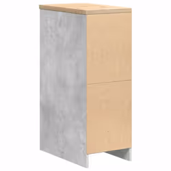 vidaXL Garage Storage Cabinet Smoked Oak 30x51x85 cm Solid Wood Pine cabinet - concrete grey, 30 x 51 x 85 cm - Additional view 6