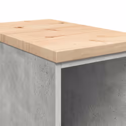 vidaXL Garage Storage Cabinet Smoked Oak 30x51x85 cm Solid Wood Pine cabinet - concrete grey, 30 x 51 x 85 cm - Additional view 7
