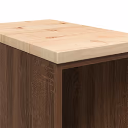 vidaXL Garage Storage Cabinet Solid Wood Pine cabinet - brown oak, 30 x 51 x 85 cm - Additional view 7
