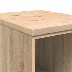 vidaXL Garage Storage Cabinet Smoked Oak 30x51x85 cm Solid Wood Pine cabinet - sonoma oak, 40 x 51 x 85 cm - Additional view 7