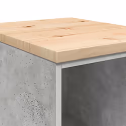 vidaXL Garage Storage Cabinet Solid Wood Pine cabinet - concrete grey, 40 x 51 x 85 cm - Additional view 7