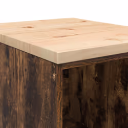 vidaXL Garage Storage Cabinet Smoked Oak 30x51x85 cm Solid Wood Pine cabinet - smoked oak, 40 x 51 x 85 cm - Additional view 7