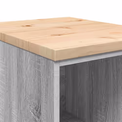 vidaXL Garage Storage Cabinet Solid Wood Pine cabinet - grey sonoma, 40 x 51 x 85 cm - Additional view 7