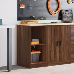 vidaXL Garage Storage Cabinet Solid Wood Pine cabinet - brown oak, 40 x 51 x 85 cm/ 1 pcs - Additional view 2
