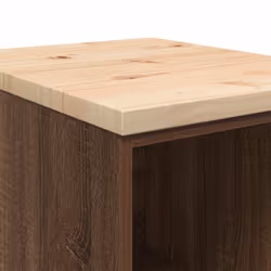 vidaXL Garage Storage Cabinet Solid Wood Pine cabinet - brown oak, 40 x 51 x 85 cm/ 1 pcs - Additional view 7