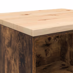 vidaXL Garage Storage Cabinet Solid Wood Pine cabinet - smoked oak, 60 x 51 x 85 cm/ 1 pcs - Additional view 7