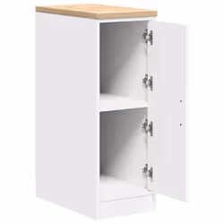 vidaXL Garage Storage Cabinet Solid Wood Pine cabinet - white, 30 x 51 x 85 cm - Additional view 4