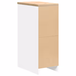 vidaXL Garage Storage Cabinet Solid Wood Pine cabinet - white, 30 x 51 x 85 cm - Additional view 7