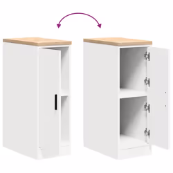 vidaXL Garage Storage Cabinet Solid Wood Pine cabinet - white, 30 x 51 x 85 cm - Additional view 8