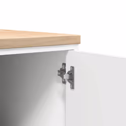 vidaXL Garage Storage Cabinet Solid Wood Pine cabinet - white, 30 x 51 x 85 cm - Additional view 9