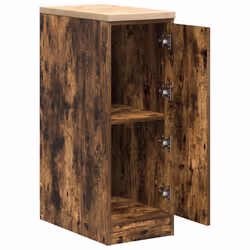 vidaXL Garage Storage Cabinet Smoked Oak 30x51x85 cm Solid Wood Pine cabinet - smoked oak, 30 x 51 x 85 cm - Additional view 4